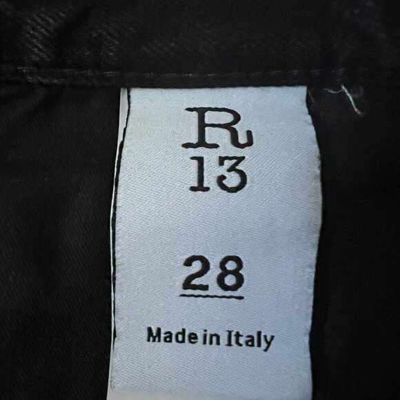 R13 Jake Crossover Denim Jean Shorts Sz 28 - Picture 4 of 9